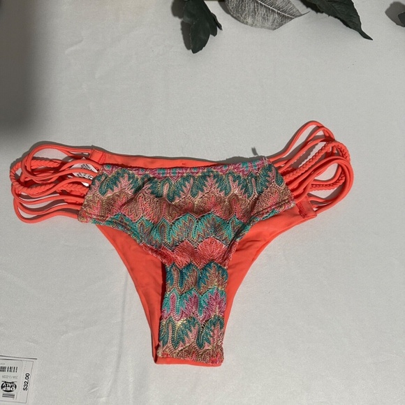 NEW $168 Luli Fama [ Large ] Fiego Divino Criss-Cross Bikini Top +‎ Bottom - Picture 11 of 16